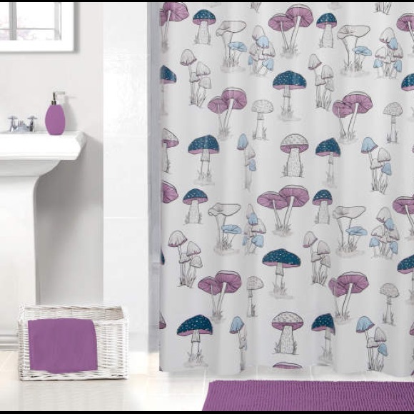 Real Living Other - NWT 13 pc Mushroom Shower Curtain & Hook Set